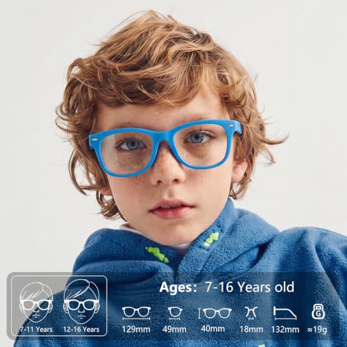 Image of EYEBUDDY Blue Light Glasses for Kids Boys Girls,Computer Gaming Bluelight Glasses,Fake Glasses for Ages 2-12