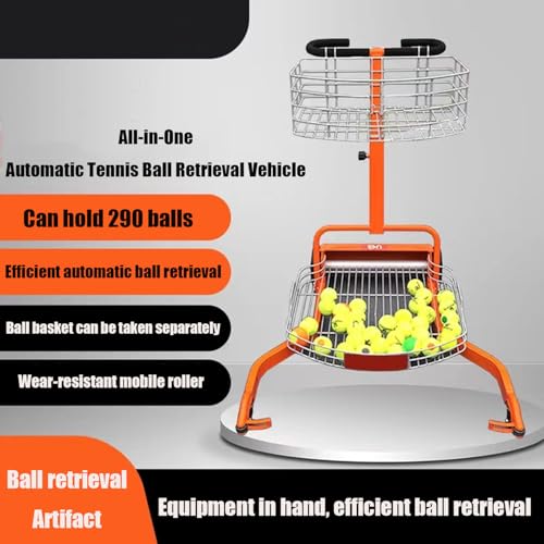Carrello automatico per raccogliere palline da tennis – raccoglie e contiene fino a 290 palline per un uso efficiente sul campo da tennis