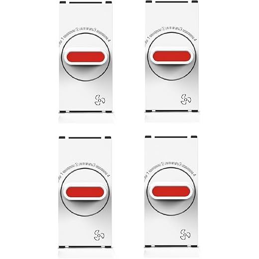 Goldmedal Air 4 Step Fan Regulator White Pack of 4