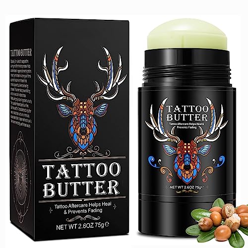 Tattoo Balm & Aftercare Cream 75g (2.6oz), Natural Tattoo Healing Ointment for New & Old Tattoos