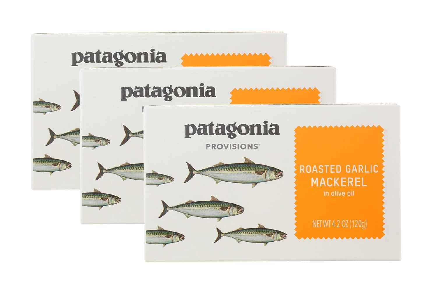 Patagonia ProvisionsPatagonia Provisions Patagonia Roasted Garlic Mackerel (4.2oz unit) 3-Pack