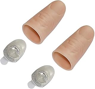 2 PCS Magic Light up Finger Magic Trick, LED Finger Lamp, Blue Thumbs Light, Magic Light up Finger Magic Trick, Fake Finger, Prank Toy Tool, 2725076423925