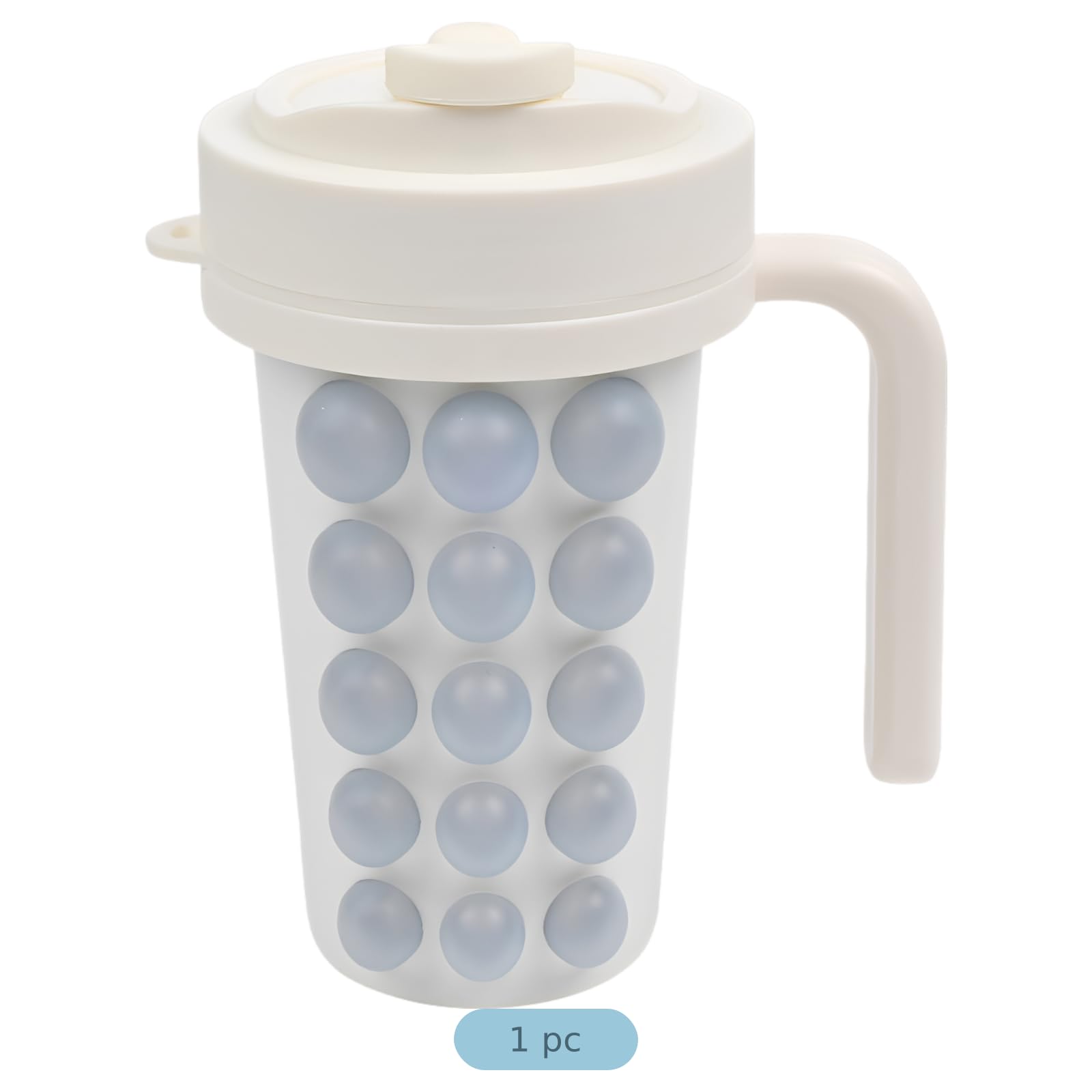 Eiswürfelbecher, flexible Form mit rundem Griff, tragbarer Cocktail-Eisbereiter für Whiskey, Tee und Kaffee, Becher im Bubble Design für gekühlte Getränke, für Zuhause, Outdoor, Camping und Party