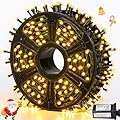 JMEXSUSS 500 LED Christmas Lights Outdoor, 173ft Warm White Christmas Tree Lights Outdoor Waterproof, 8 Modes Plug in Christmas String Lights for Holiday Xmas Indoor Ceiling House Decorations