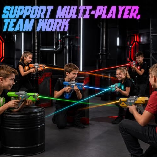 Image of Rechargeable Laser Tag Set with Vests, Upgrade Laser Tag Guns Set of 6 with Mist Spray Effect & LED Digital, Multi Player Toy for Teen Boys & Girls, Indoor&Outdoor Toy Play Game Gift,Ages 8+