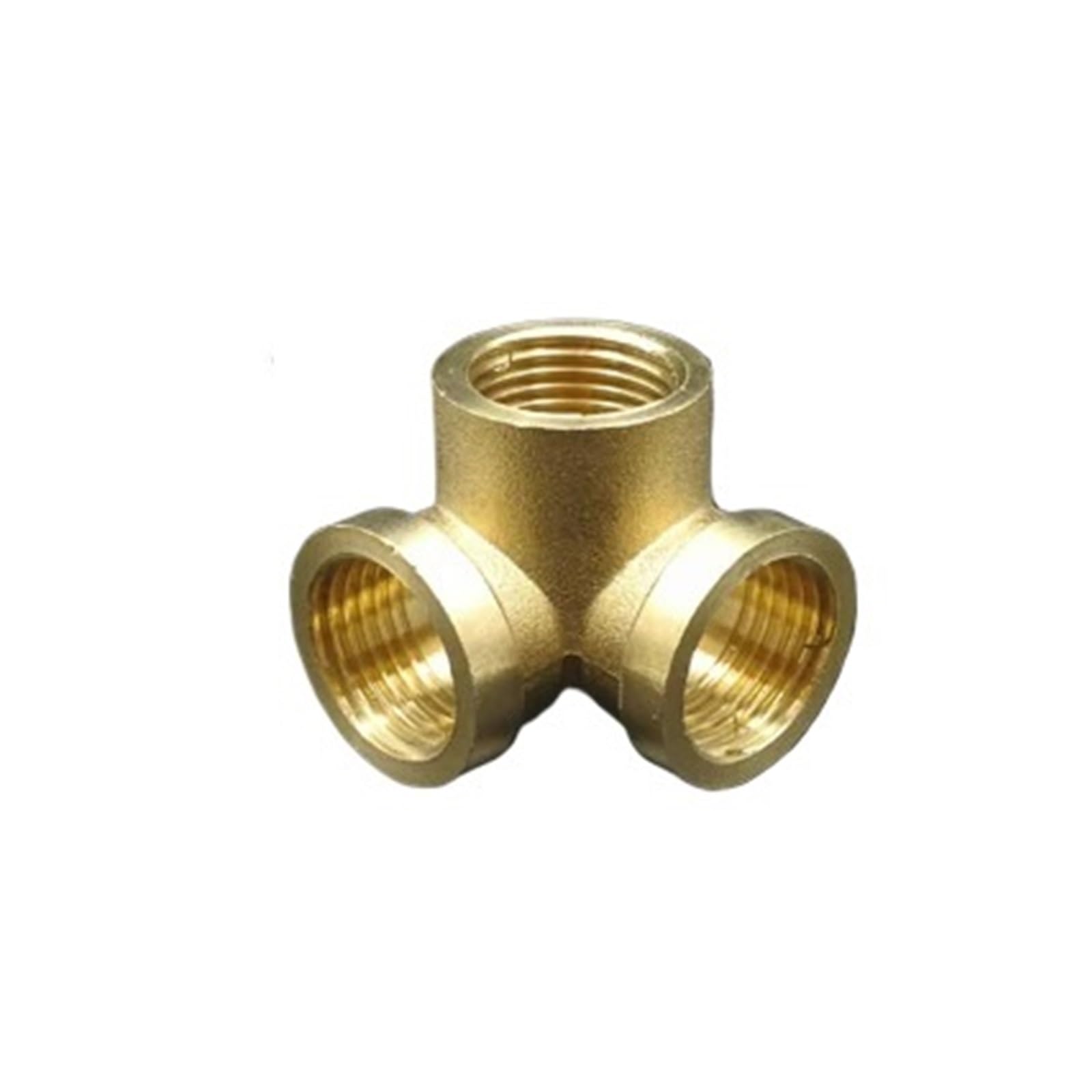 VUQLDHAYZ 1/2" BSP Female Thread Corner Type 3 Way Brass Pipe Fitting Coupler Connector