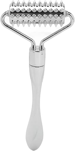 Yosoo Rodillo de masaje facial, rodillo de masaje de metal que promueve la circulación muscular relajante rodillo de acupuntura para dedos, mano,