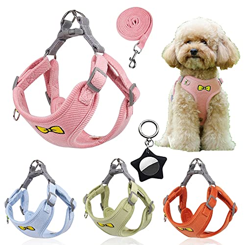 Reflective Dog Harness and Leash Set Adjustable Soft Cute No Pull Puppy Vest Harness for XLarge XL Breed Pet Cat Kitten Chihuahua Green Extra Large