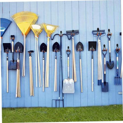 ASAKKURA 4個 壁掛け属ツールフック 頑丈で安定したユーティリティハンガー ガレージ 工具収納に 自転車 はしご対応の多用途ウォールマウン