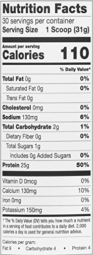 Amazon Elements Grass-Fed 100% Whey Protein Isolate Powder, Natural Vanilla , 2.05 lbs (30 Servings) (Packaging may vary) - Thumbnail 6