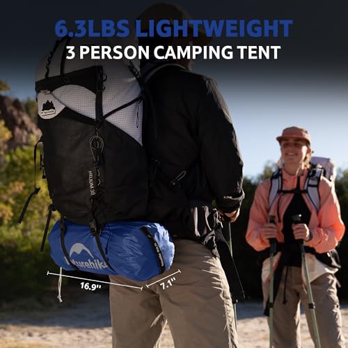 Image of Naturehike Bleik-A 2-3 Person Camping Tent, Waterproof Double Layer Lightweight Backpacking Tents for Camping