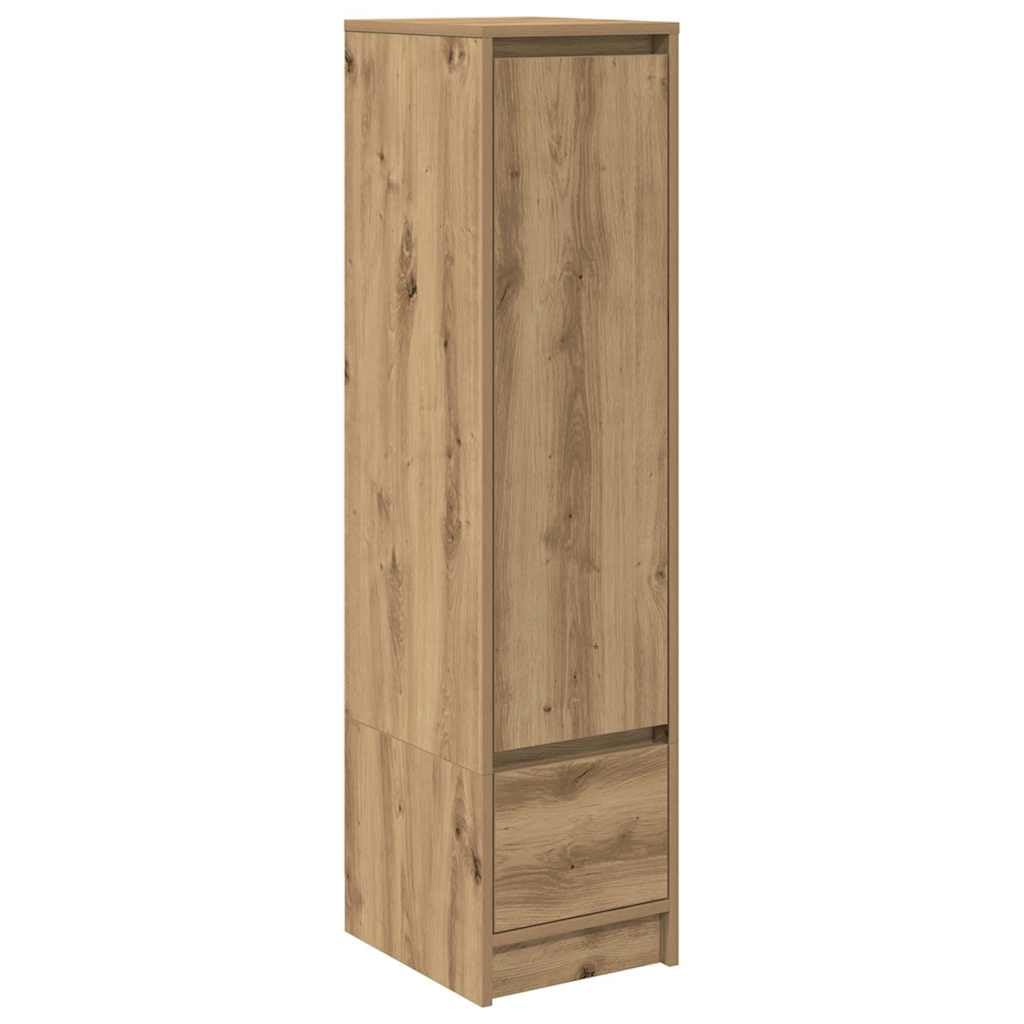 Fengshui Highboard Artisan dąb 29,5 x 34 x 119,5 cm materiał drewnopochodny