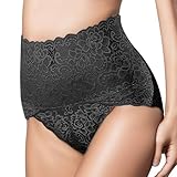 2025 Frauen Nahtlose Taille Spitze Höschen Größe Unterwäsche Hohe Dessous Steißbein Unterhose Hintern Weibliche Höschen Sexy Slips Lift Plus Boxershorts Damen Unterwäsche Klein (Black, XXXL)