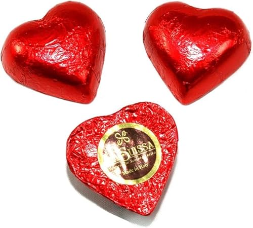 Cuori Rossi Gianduia La Suissa Kg 1 Praline di Cioccolato al Latte Ripieni di Morbida Crema Gianduia - Senza Glutine