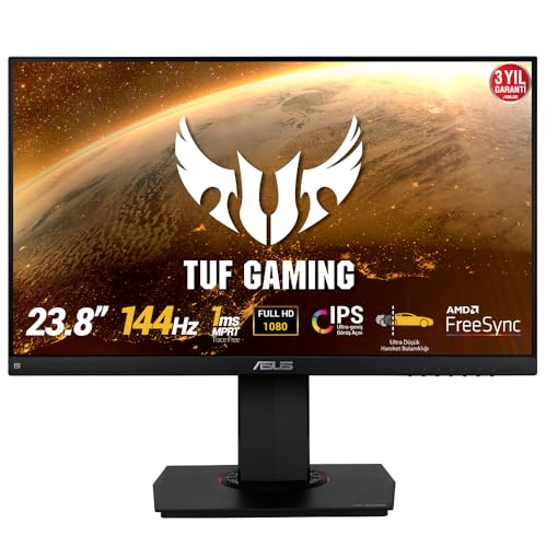 ASUS TUF Gaming VG249Q 23.8” Monitor 144Hz Full HD (1920 x 1080) 1ms IPS ELMB FreeSync Eye Care DisplayPort HDMI D-Sub,Black