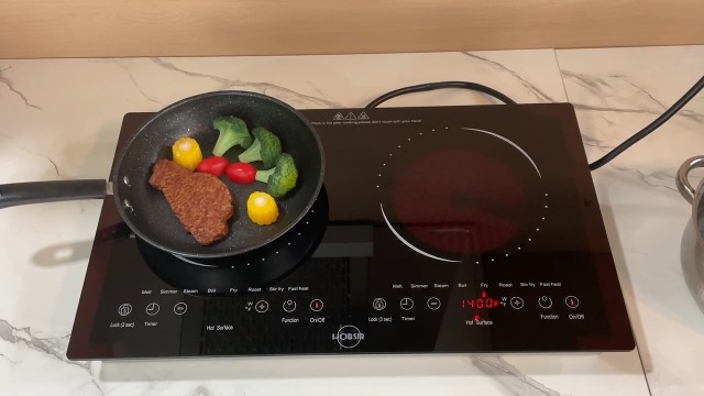 Image of Hobsir 2 Burner Electric Cooktop 110V, 2000W Countertop & Built-in Stove