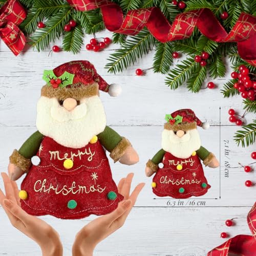 WGXIA-3Pcs-Christmas-Zipper-Gift-Bags-Apple-Bags-with-Zipper-Reusable-2024-New-Chritmas-Eva-Santa-Snowman-Snowflake-Deer-Shaped-Apple-Candy-Bags-Bulk-Storages-For-Chritmas-Party-Decor