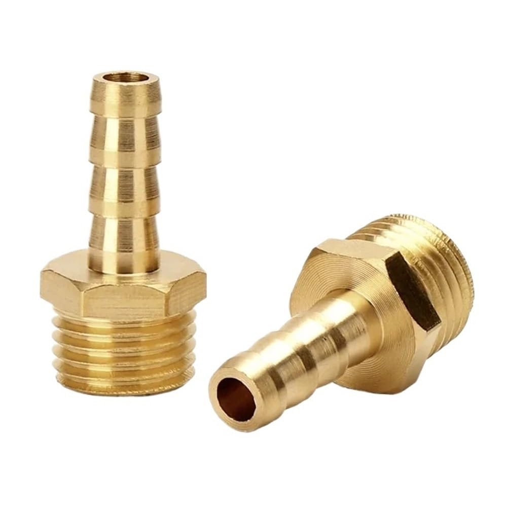 Hose Barb Adapter 20pcs PC Hose Barb Tail Pagoda Connectors, Connector BSP Male Thread Brass Fittings, Air(8mmx1/2inch)
