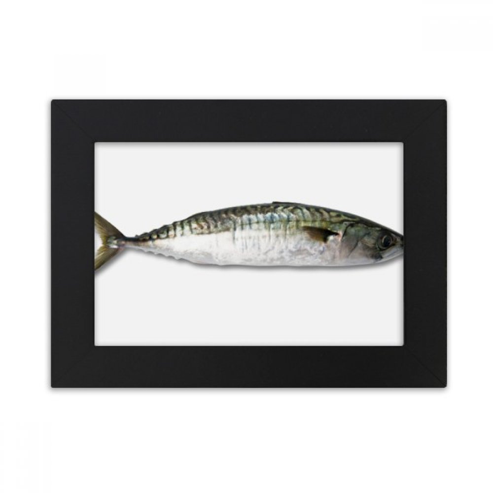 Cadre photo noir 5x7 pouces décor océan et peinture poisson d'art