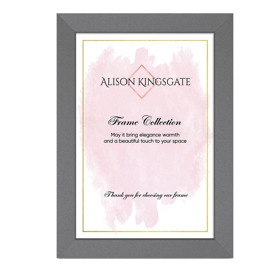 Alison Kingsgate Modern Dark Grey Picture & Frame for Photo - 50X30CM