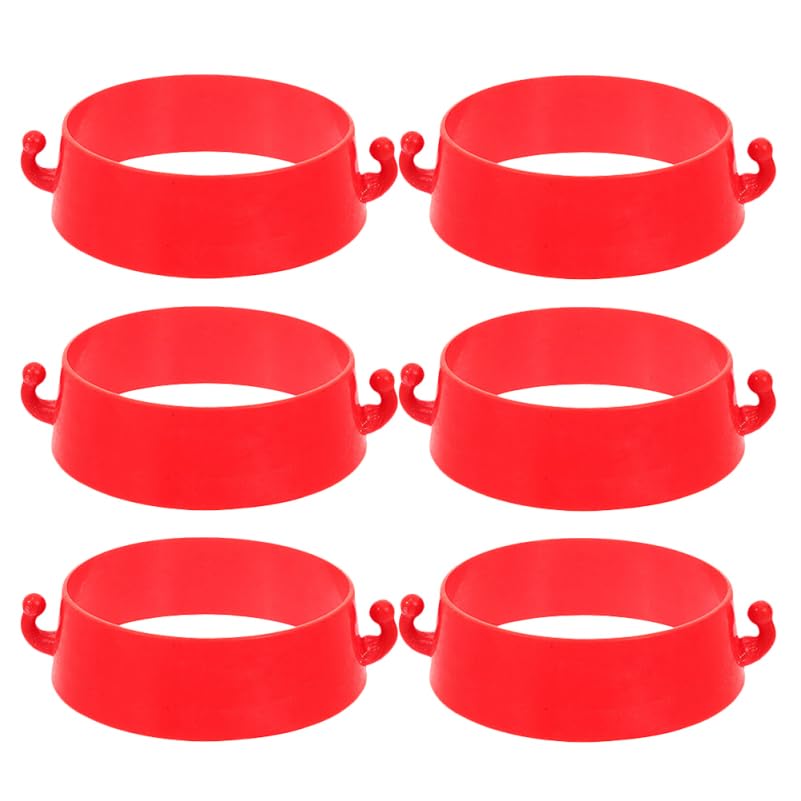 Ciieeo - 6 plastic connectors with hooks, lightweight chain links for safety barriers, traffic cones, for construction, parking and road caution cones