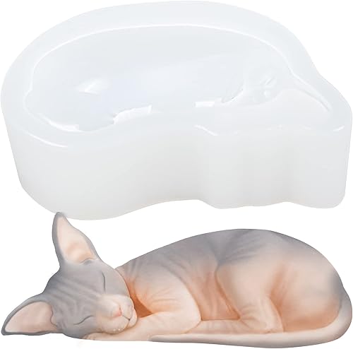 Miniatura 8 de Devil Cat - Molde de de silicona de resina epoxi con cuernos de dragón, gatito, animal, para arcilla polimérica, jabón, velas, fabricación de joyas,