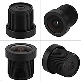 Lecreatekit Obiettivo grandangolare per telecamera IP CCTV da 2,1 mm per CCD da 1/3" e 1/4", FOV 150°, apertura F2.5, visione notturna IR, n …