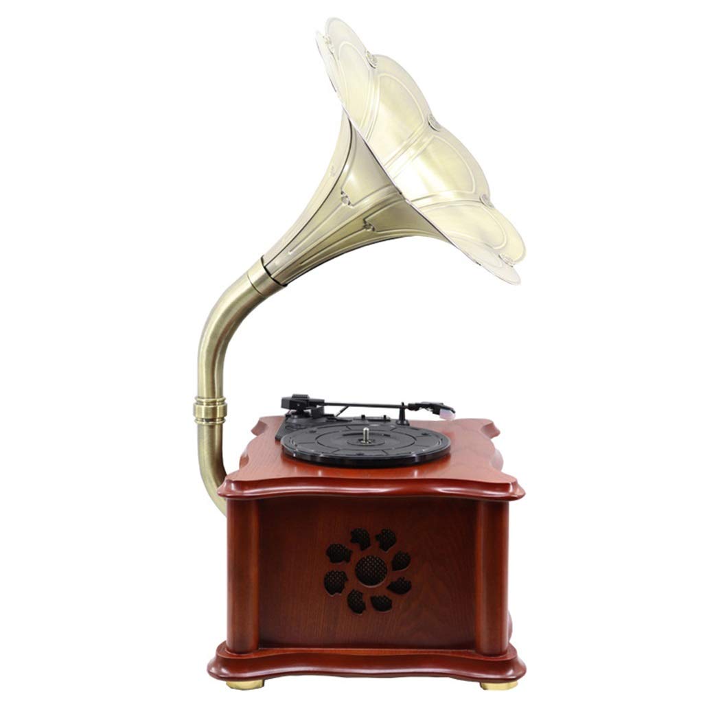 Vintage-Bluetooth-Lautsprecher mit Subwoofer, Aluminium-Legierung, Kupfergehäuse, AUX-In und TF-Kartensteckplatz für Heimdekoration und Musikwiedergabe