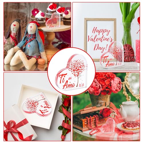 Cadeau-idee voor haar jubileum cadeau voor haar vriendin acryl hart teken Valentijnsdag cadeau voor haar acryl ornamenten kerstcadeau huwelijkscadeau voor hem en haar - Afbeelding 6