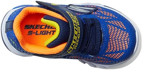 Skechers Boy's Flex-Glow Elite-Vorlo Sneaker, Royal/Orange, 8 Toddler | Image 1