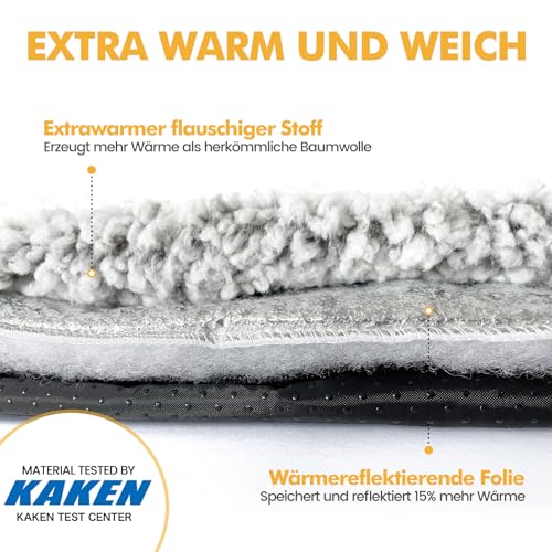 Mora Pets Selbstheizende Katzendecke Selbstwärmend Decke Katze, Heizdecke für Katze & Hunde Ohne Strom, Wärmedecke Angenehm Geräuschlos, Katzen Decke Flauschig & Rutschfester, 74 x 48 cm