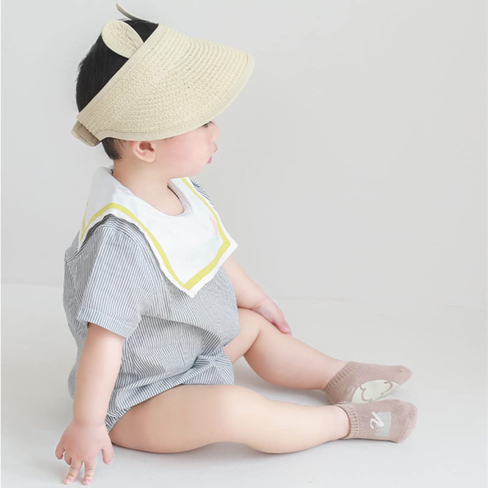 BEHELE Baby Floor Socks with Grips Non-skid Toddler Newborn Infant Non Slip Unisex Boy Girl Ankle Indoor Gripper Socks (M(1-3T))