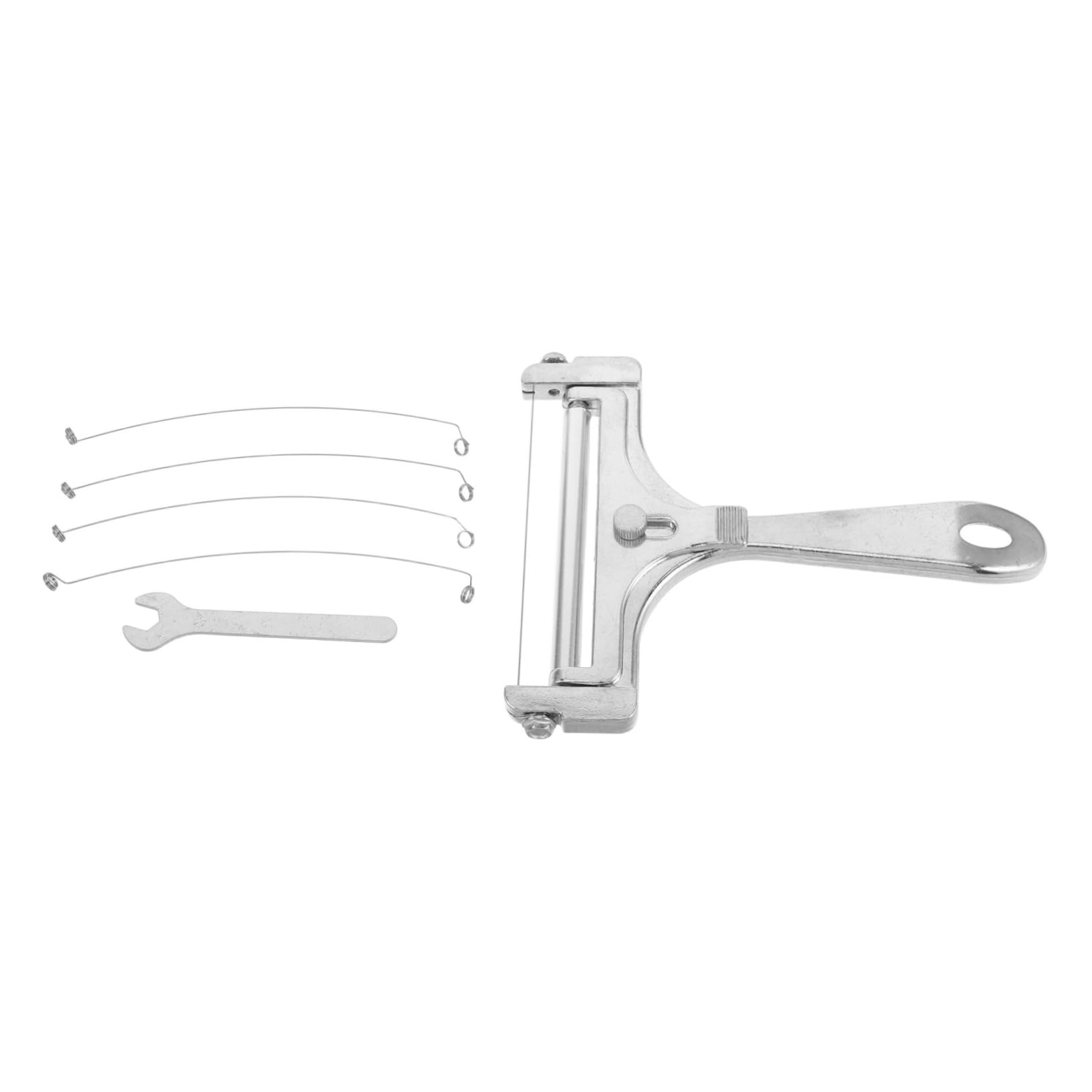 VALICLUD Stainless Steel Cheese Slicer: Wire Cheese Cutter With Wires & Wrench - Handheld Butter Slicer For Soft/hard Foods