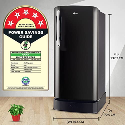 Compare LG 201 L 5 Star DirectCool Inverter Single Door Refrigerator