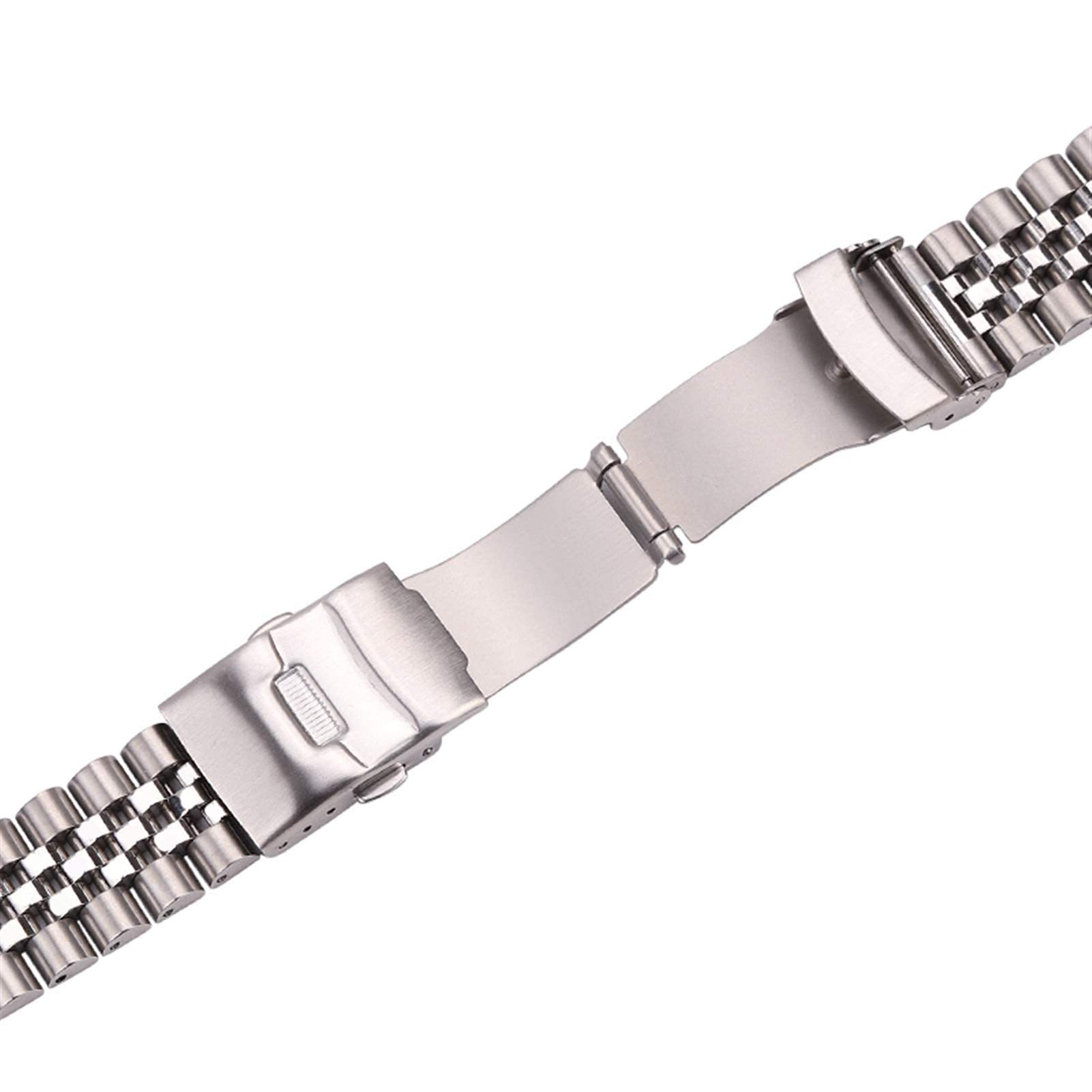 , bransoleta ze stali nierdzewnej pasek do zegarka 20mm 22mm 24mm srebrne dodatki metalowe