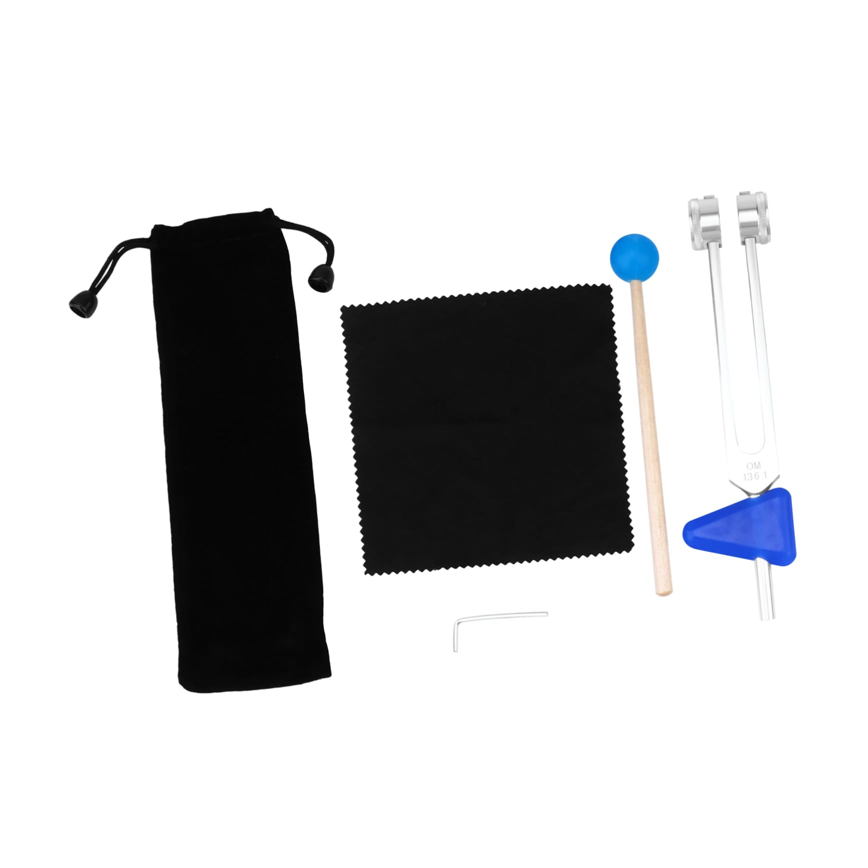 Parliky Tuning Fork Yoga Set 2-point Vibration Y-design Aluminum Healing Forks Storage Bag Random