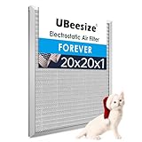 UBeesize 20x20x1 Reusable Air Filter - Washable, MERV 8,Permanent, Electrostatic - Lasts a Lifetime - Enjoy Fresher Air in Home and Office HVAC AC Furnace Systems (Actual Size: 19.75x19.75x0.8 Inch)