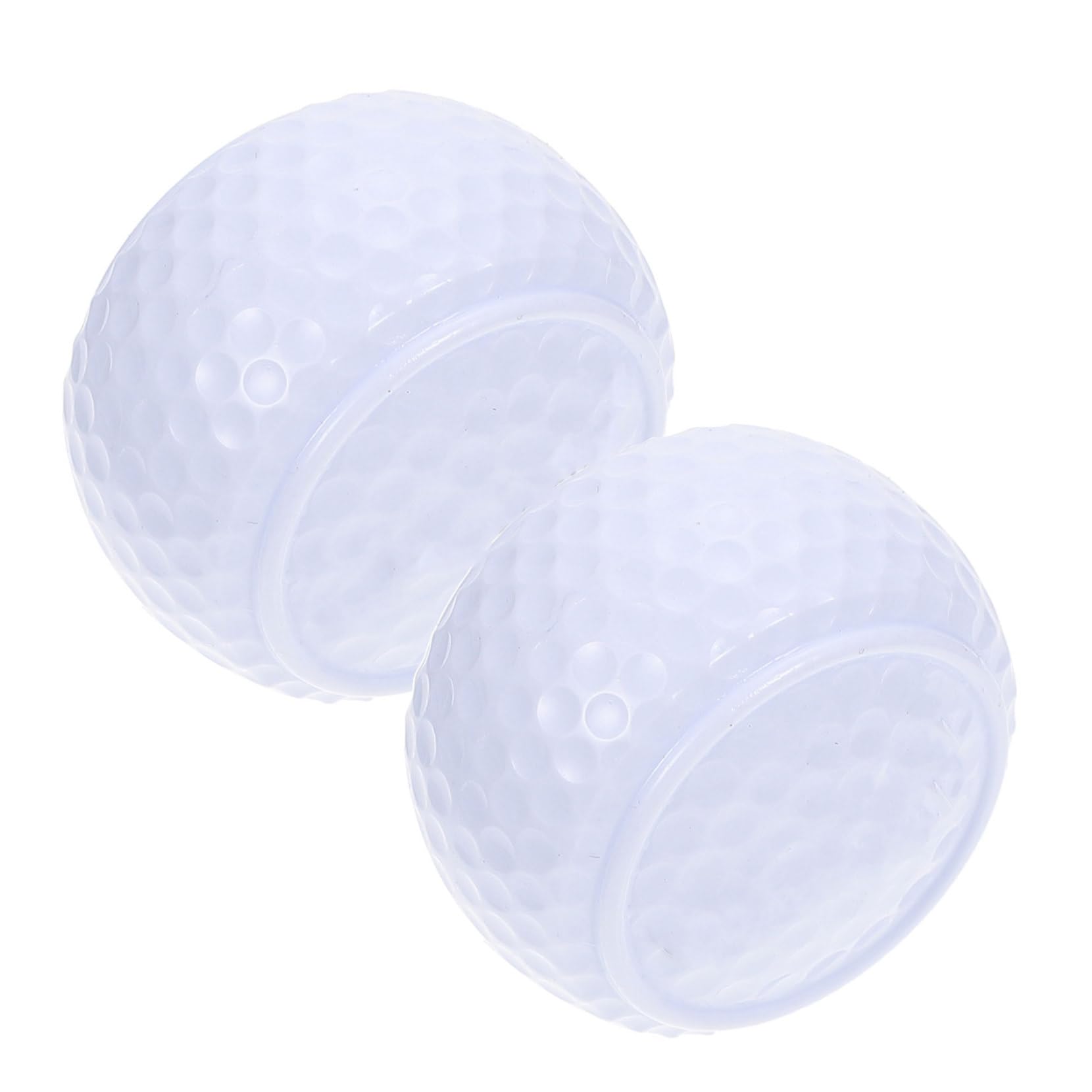 GRIRIW 2Pcs Indoor Practicing Balls for Golf Training Flat Shape Exercising Putting Rod for All Skill Levels Durable Portable Golfing Supply
