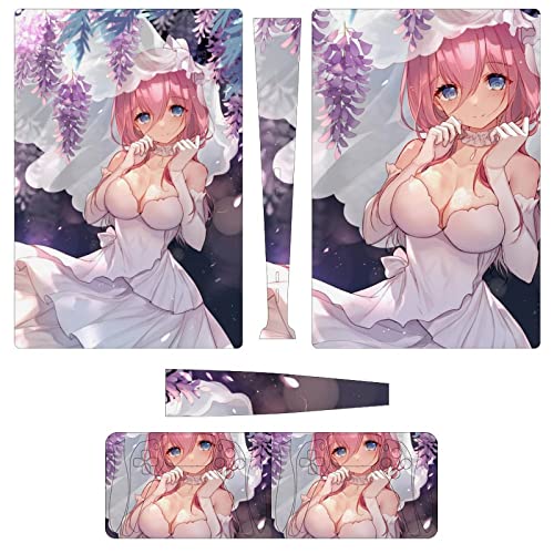 PS5 スキンシール デジタル 中野三玖 五等分の花嫁 プレイステーション5 スキンシール 全面保護 側面/両面対応 保護ステッカー PS5 対応 耐久性抜群 本体 コントローラー 保護シール 簡単取付 薄型 傷隠せ 摩擦保護 抗衝撃 汚れ/ホコリ防止 指