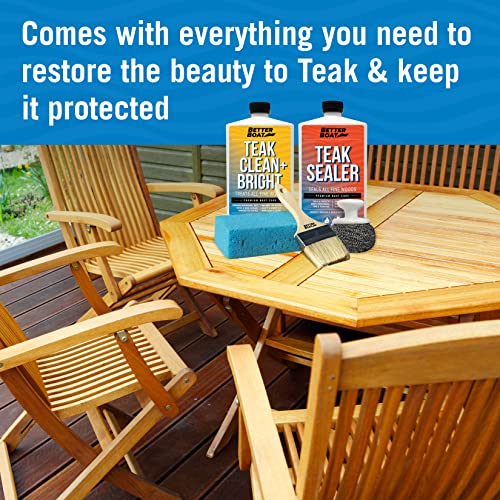 Image of Teak Cleaner and Brightener for Wood, Teak Oil or Sealer for Boats, Indoor