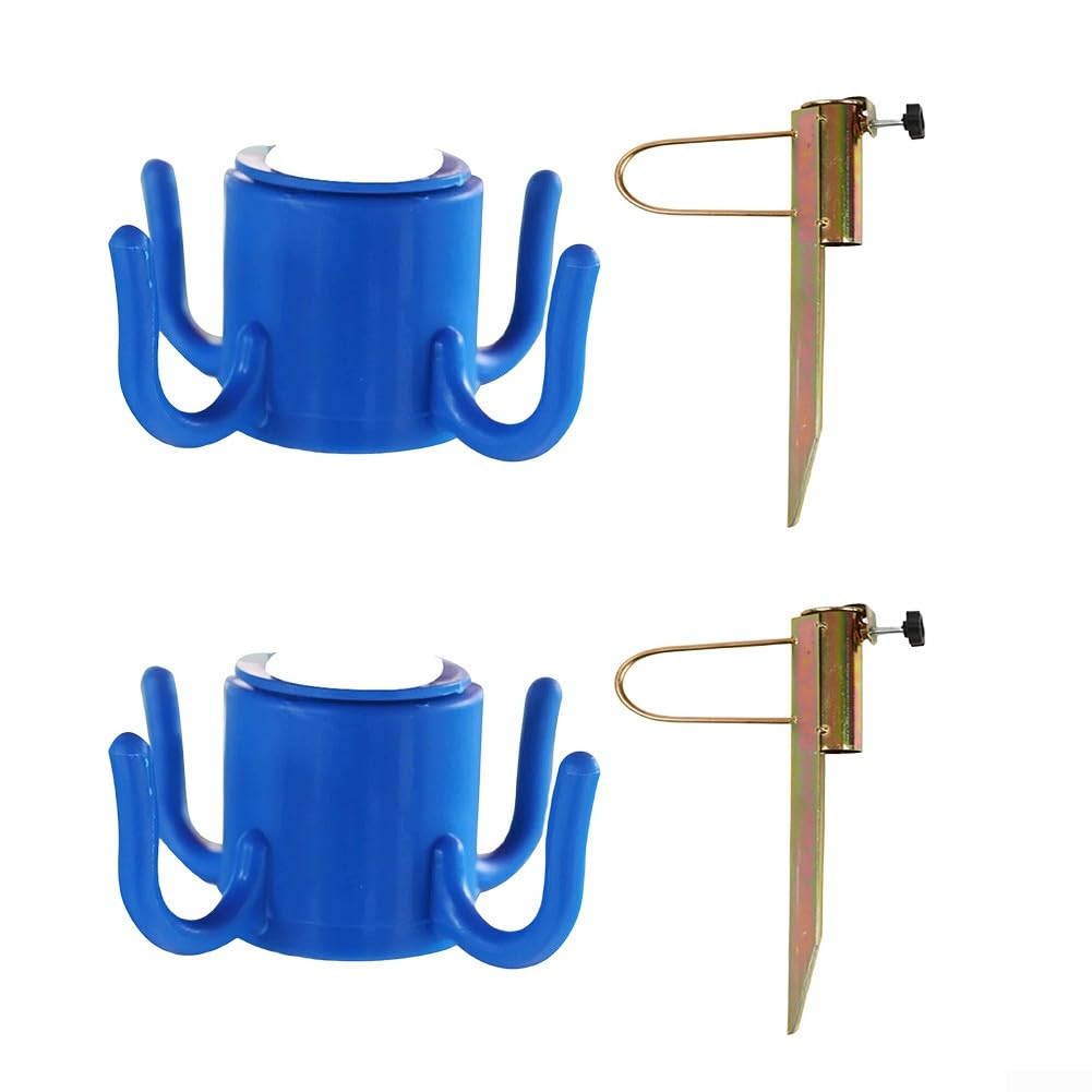 Porte-parapluie extérieur lot de 2 avec poignée pour terrasse