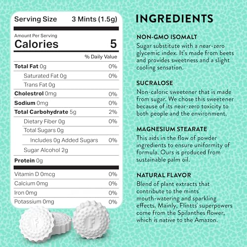 Flintts Mints Strawberry Stash – Sugar Free Mouthwatering Mints for Dry Mouth Relief & Freshness – Vegan Oral Health Support with Sparkle Effect – Pocket Travel Saliva Substitute, Lozenges Alternative, 2 Refill Packs