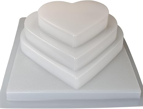 3 Layer Heart Shaped Jello Mold 2.5L Capacity Plastic Gelatin Mold for Layered Gelatina Desserts Made in Mexico