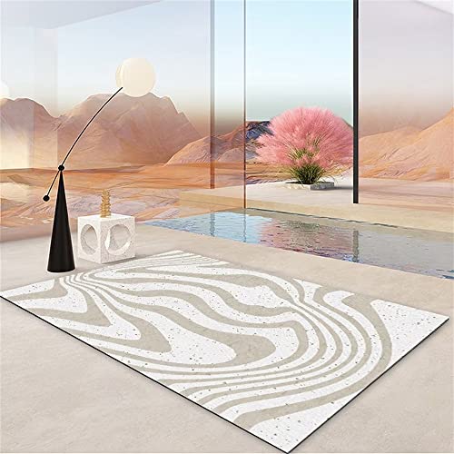 RUGMRZ Teppich Länglich Flur Moderne abstrakte Anti-Rutsch und Fleck resistent landhausstil deko Teppich grau Teppich Flur Teppich küche Teppich länglich Flur Kleiner Teppich flauschig80x200CM