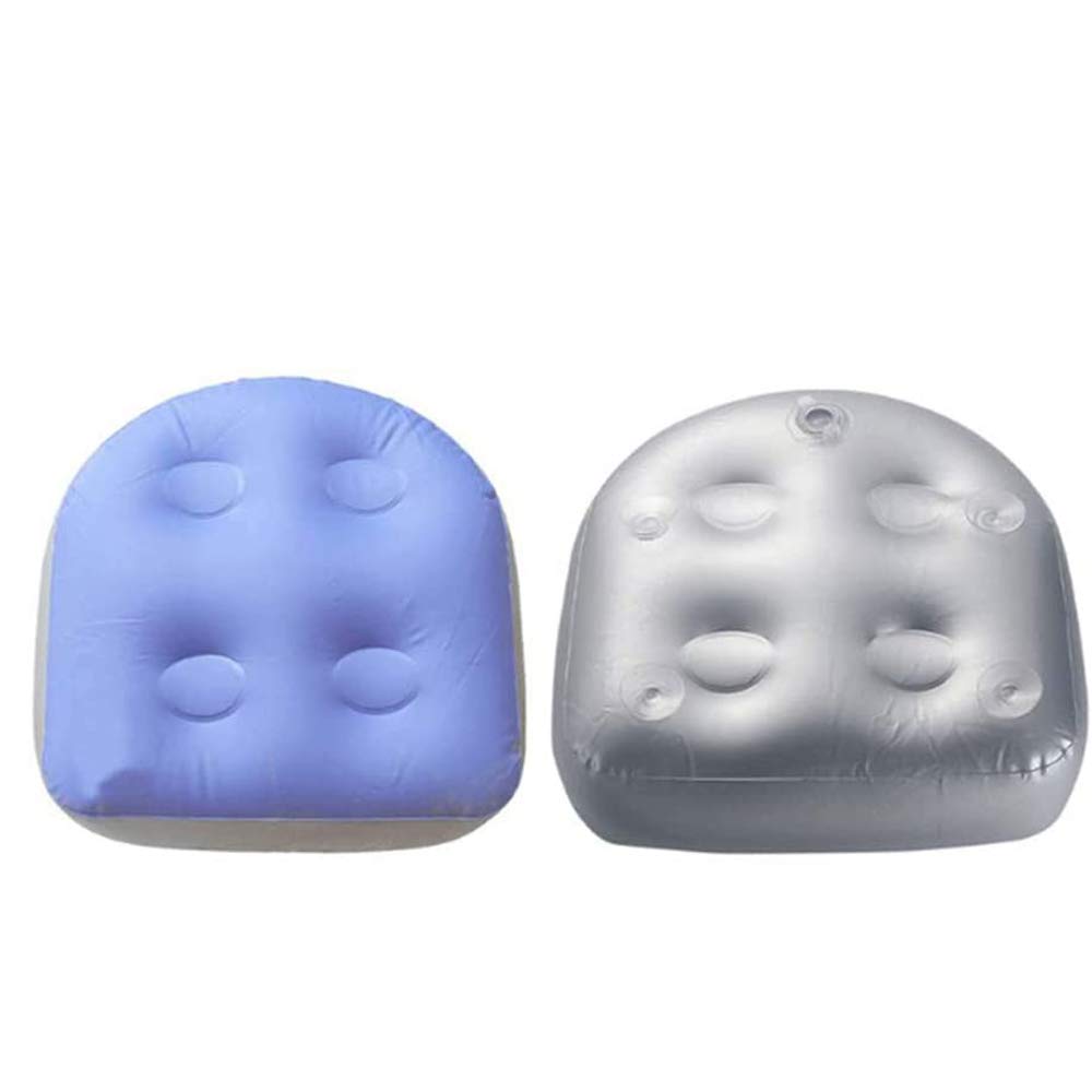 4 asientos elevadores para bañera de hidromasaje inflable, asiento multifuncional con succión, para adultos y niños en casa, spa y descanso (azul, 4 piezas)