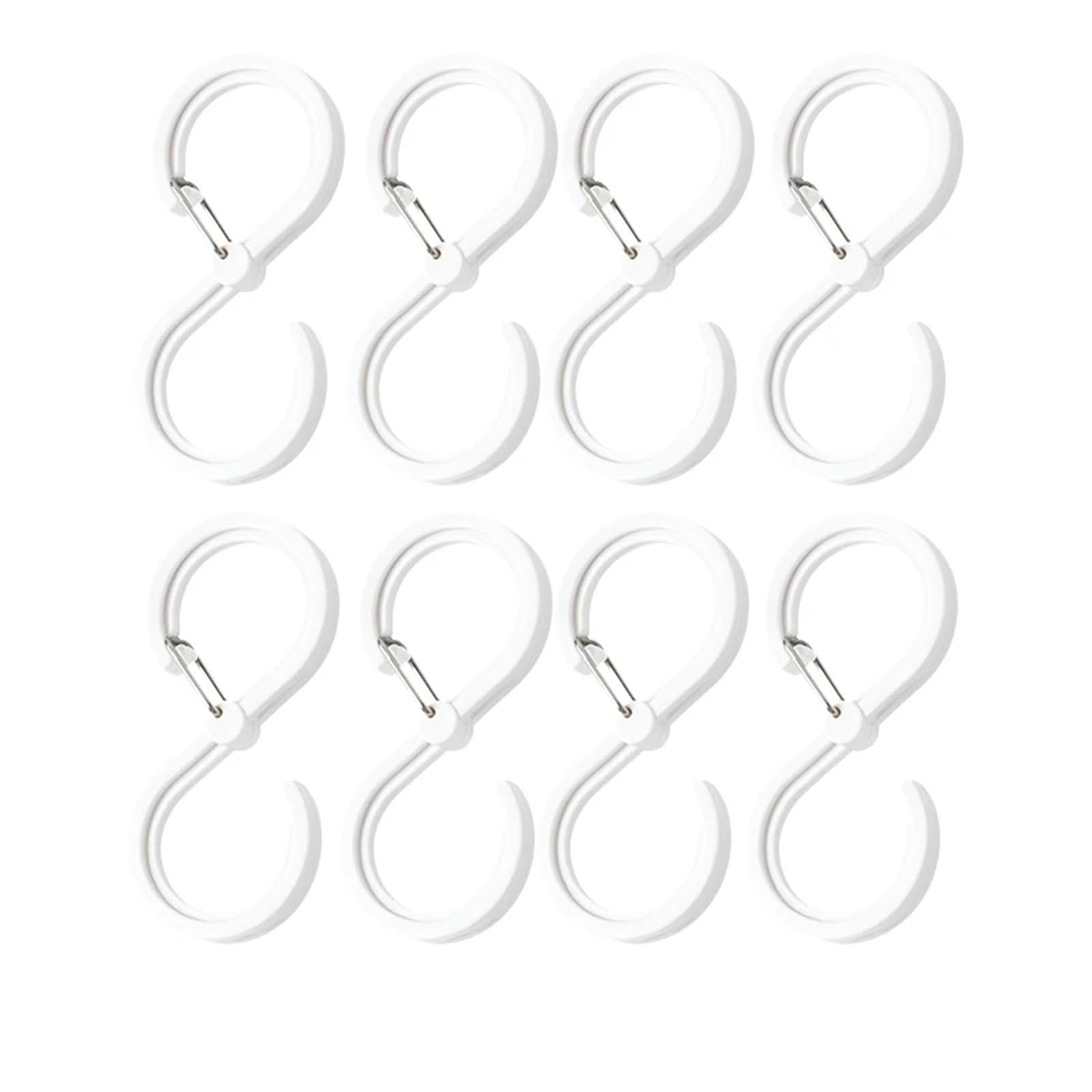 Hangers for Clothes Space Savers 48Pcs S Shaped Hooks Multipurpose for Kitchen Closet Door Rail Storage Organizer(White)