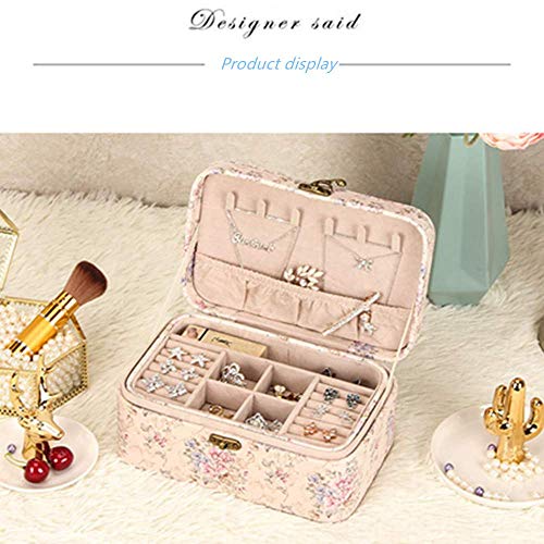 ONXE Jewellery Box, Double Layers PU Leather Jewelry Storage Box, for Rings Lipstick Earrings Necklace Bracelets Organizer Jewelry Storage Boxes (Iron Tower)
