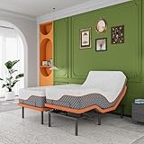Split King Adjustable Bed Frame + 14” Hybrid Matt, Bed Base with Massage, Pillow-tilt, Smart APP Control, Ergonomic Incline, Zero Gravity, Dual USB Port, Under Bed Light, Wireless Remote, 5000 Series