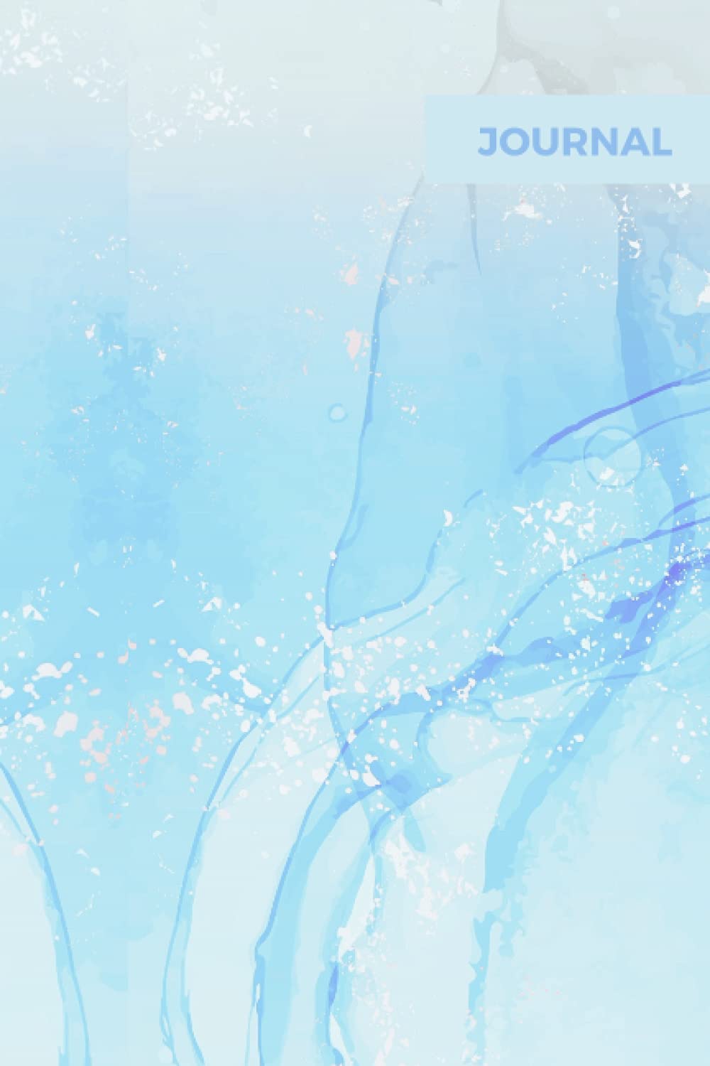 Lined Journal : Chic and Stylish: Frosty Ice-Blue