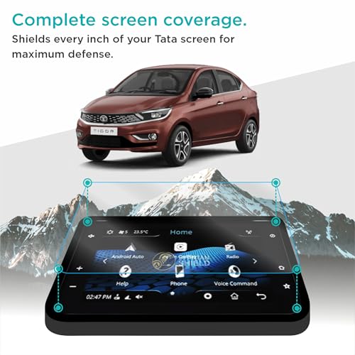 Image of Spartan Shield {2 PACK} Screen Guard For TATA TIGOR 2025 Facelift || XZ+ & XZ+LUX || 10.25 Inch Infotainment [Thin Corner] + Steering Cluster Protector || Anti Scratch | Water Resistant | HD Clear | High Touch Sensitivity | TataTigor 9H Car Display Accessories 2026+ [Not Tempered Glass]
